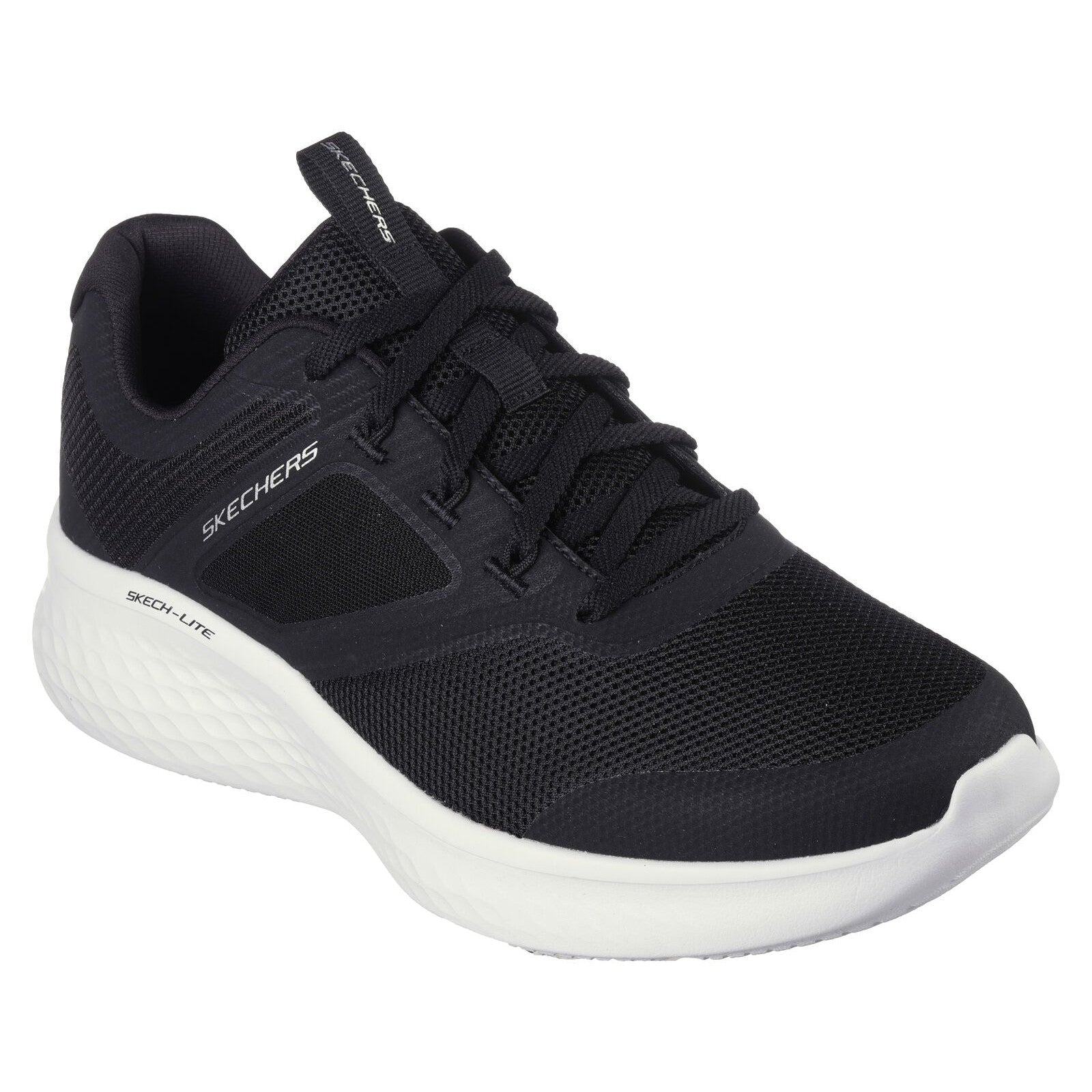 Skechers 232594 Skech Lite Pro New Century Mens Black And White Textile  Lace Up Trainers