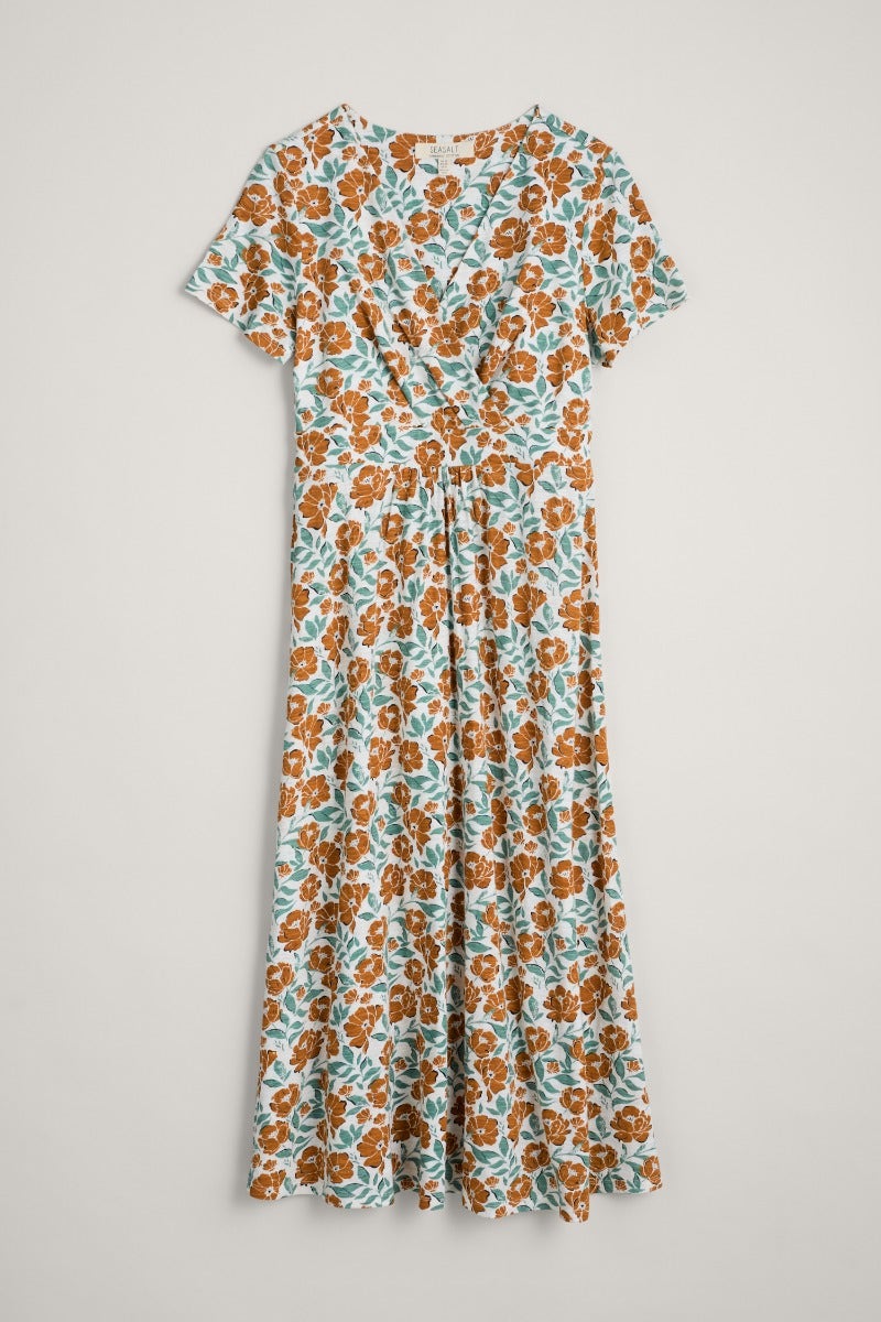 Seasalt Chapelle Dress Shadow Floral Chalk