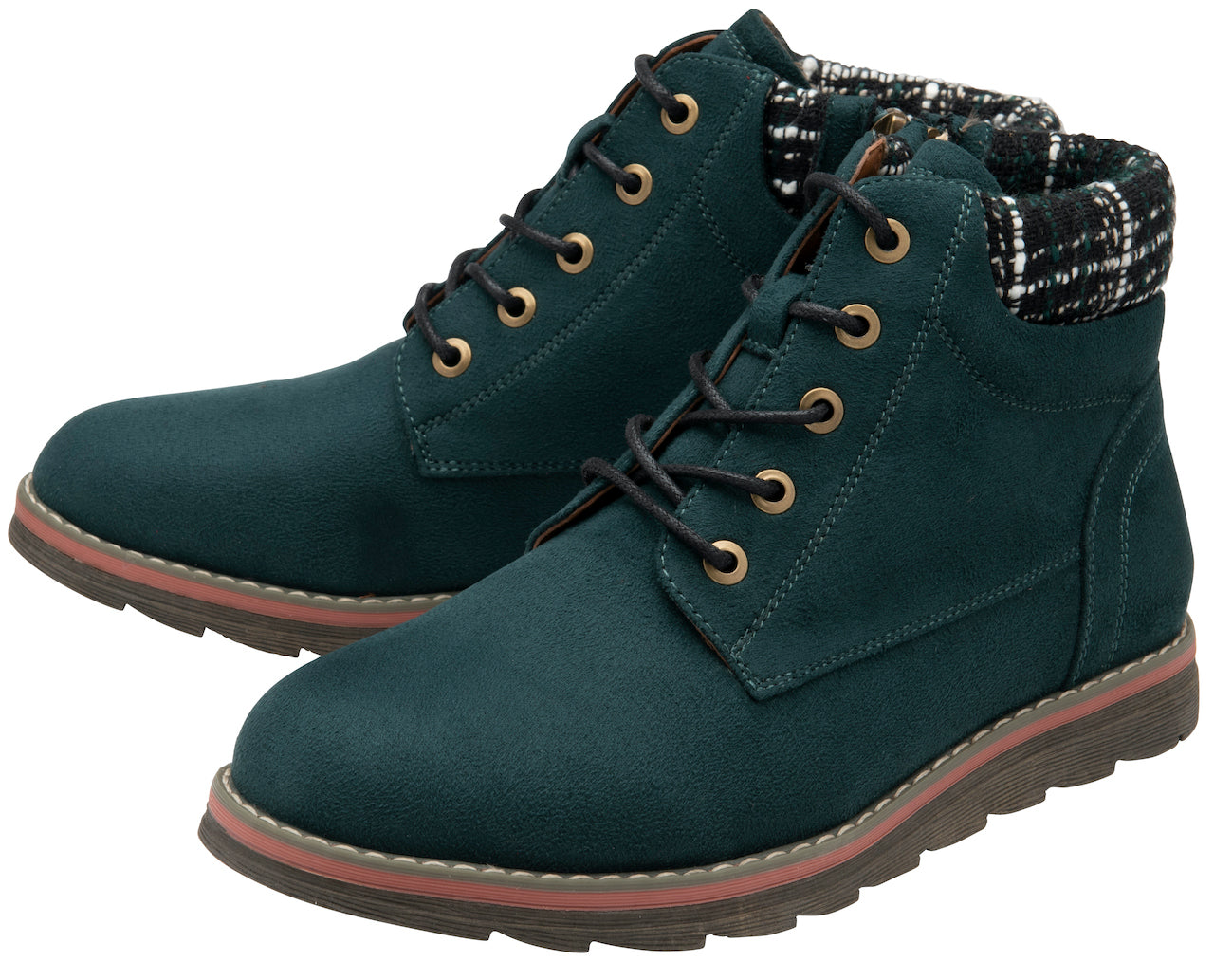 Green lace hot sale up boots womens