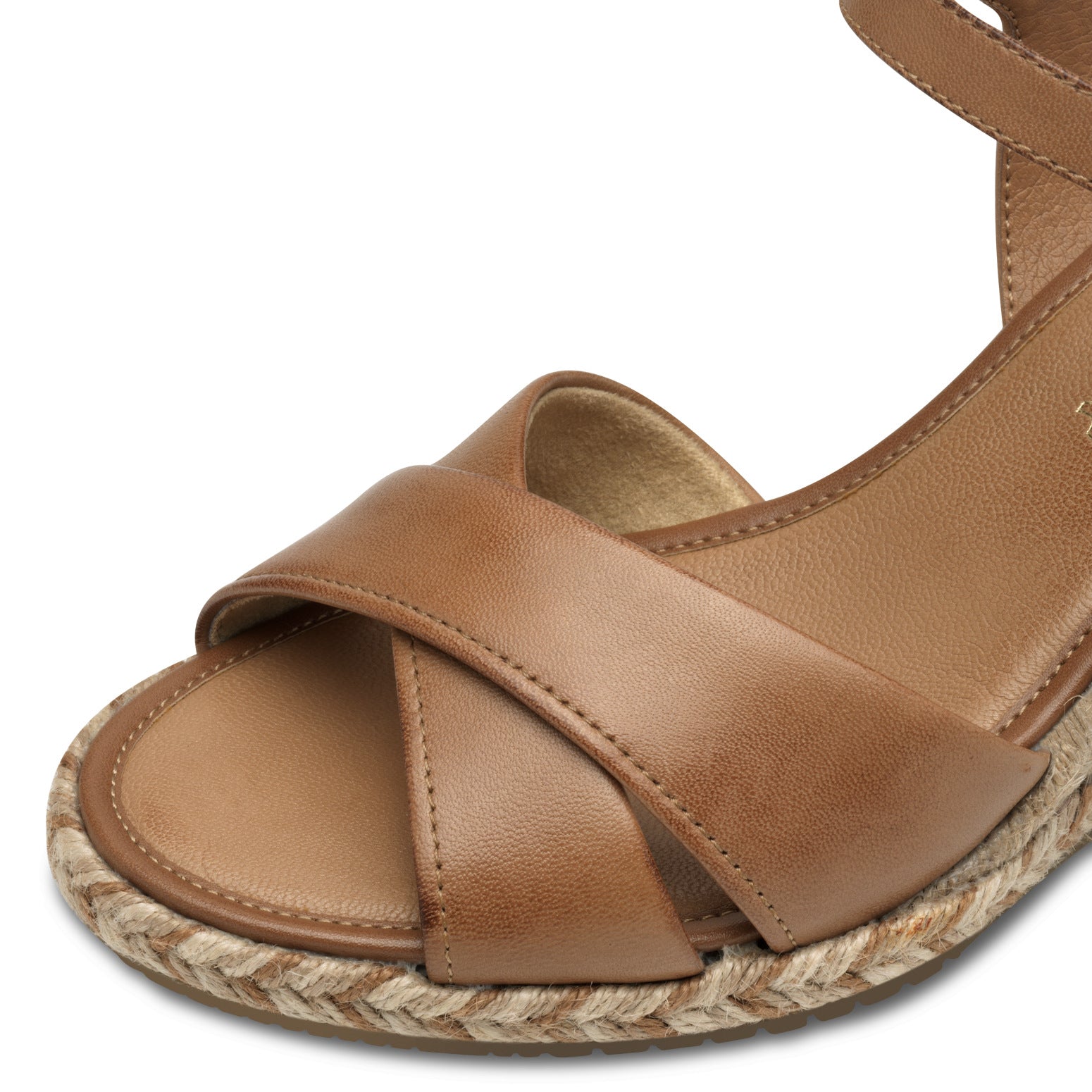 Tamaris 28346-44 Ladies Cognac Leather Buckle Sandals