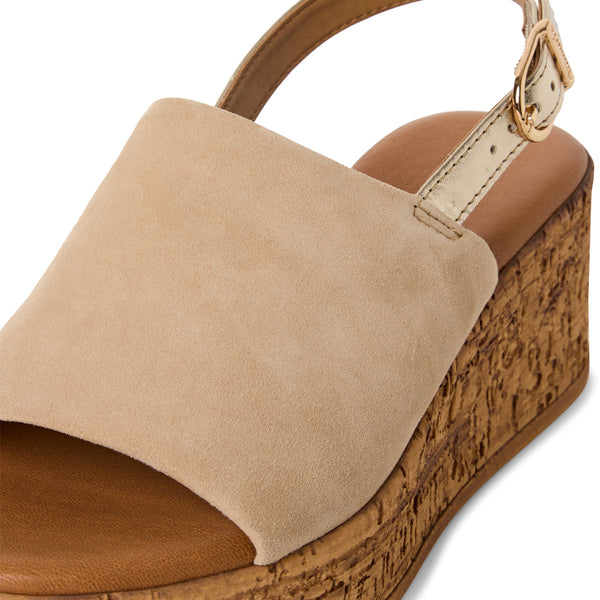 Tamaris 28393-42 Ladies  Italian Beige Leather Buckle Sandals