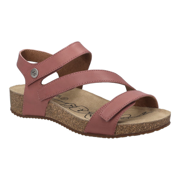 Josef Seibel Tonga 25 Ladies Altrosa Pink Leather Arch Support Touch Fastening Sandals