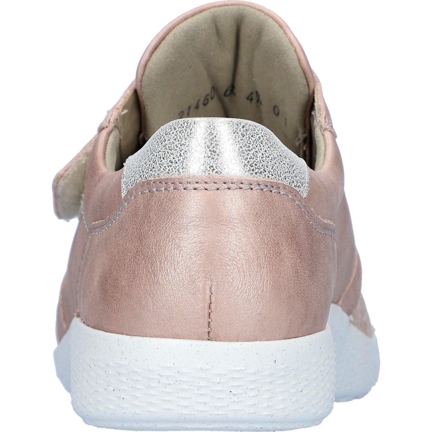 Waldlaufer 815M32 305 089 M-Ira Soft Ladies Wide Apricot Leather Arch Support Touch Fastening Trainers