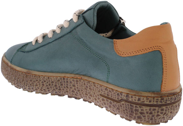 Adesso A7620 Cece Ladies Pickle Leather Zip & Lace Trainers-elevate your sole