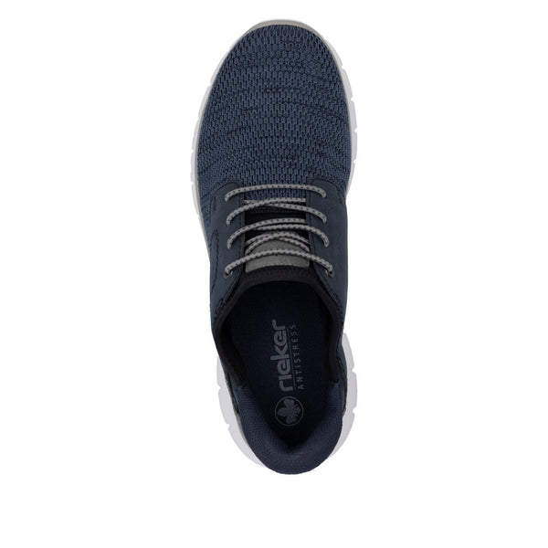 Rieker B6658-14 Mens Wide Midnight Textile Slip On Trainers