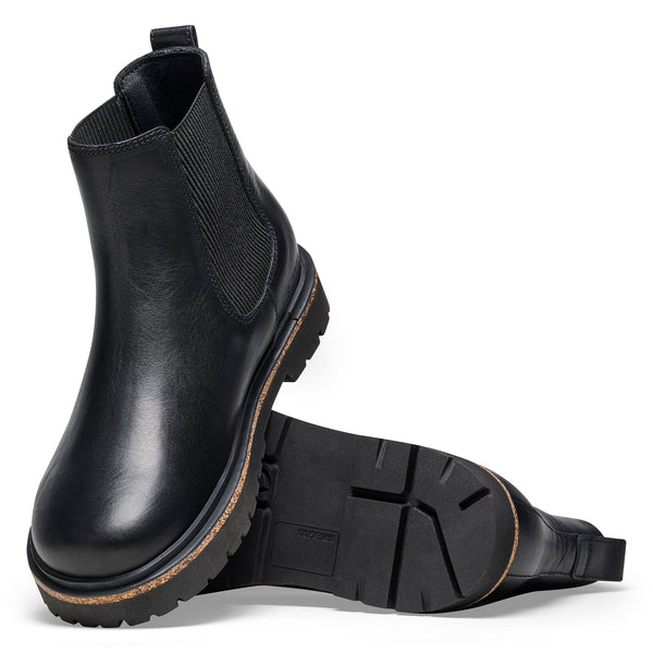 Birkenstock Highwood Narrow Ladies Black Leather Arch Support Pull On Ankle Boots-elevate your sole