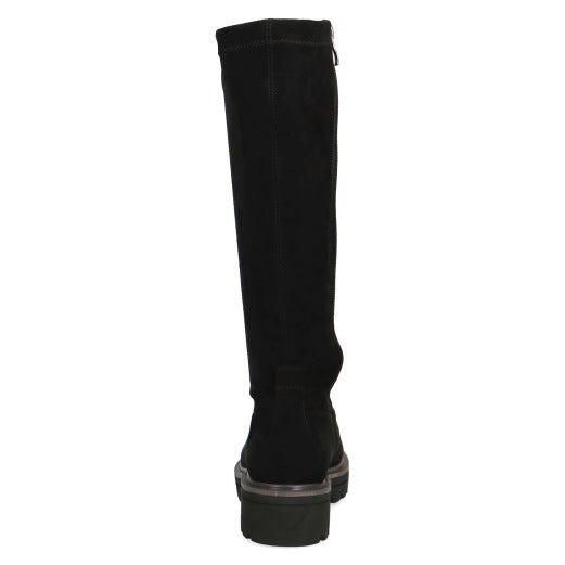 Caprice 25607-41 044 Ladies Black Textile Side Zip Knee High Boots-elevate your sole