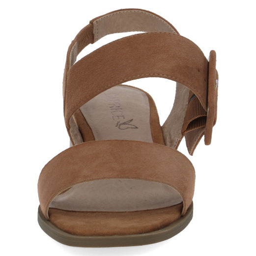 Caprice 28211-20 365 Ladies Hazel Brown Suede Buckle Sandals-elevate your sole