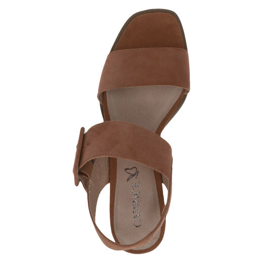 Caprice 28211-20 365 Ladies Hazel Brown Suede Buckle Sandals-elevate your sole