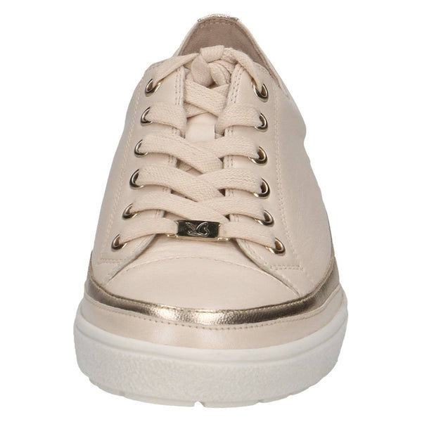 Caprice 9-23654-42 450 Ladies Cream Leather Lace Up Shoes-elevate your sole