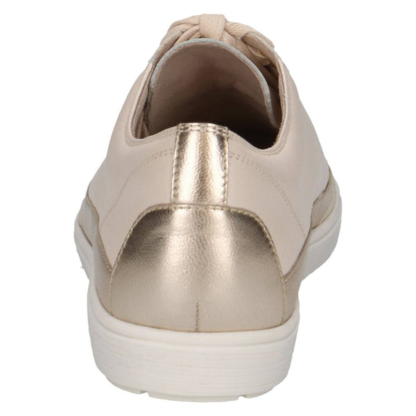 Caprice 9-23654-42 450 Ladies Cream Leather Lace Up Shoes-elevate your sole