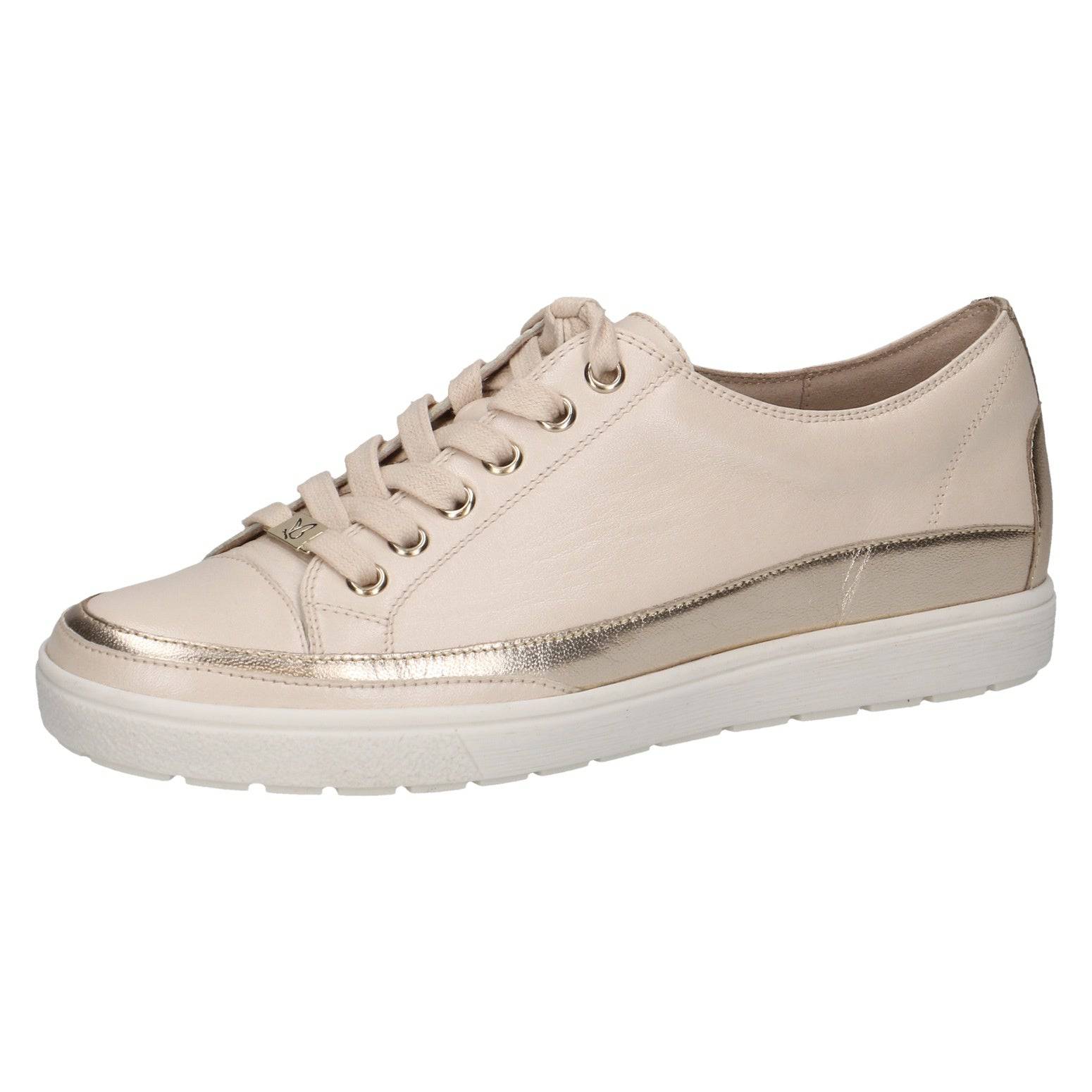 Caprice 9-23654-42 450 Ladies Cream Leather Lace Up Shoes-elevate your sole