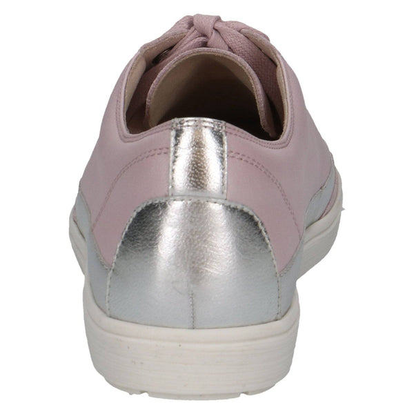 Caprice 9-23654-42 584 Ladies Light Purple Leather Lace Up Shoes-elevate your sole