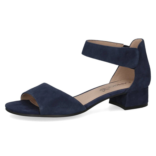 Caprice 9-28212-42 857 Ladies Ocean Navy Suede Touch Fastening Sandals-elevate your sole