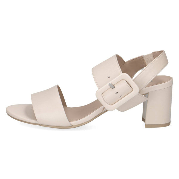 Caprice 9-28306-42 140 Ladies Cream Pearl Leather Touch Fastening Sandals-elevate your sole