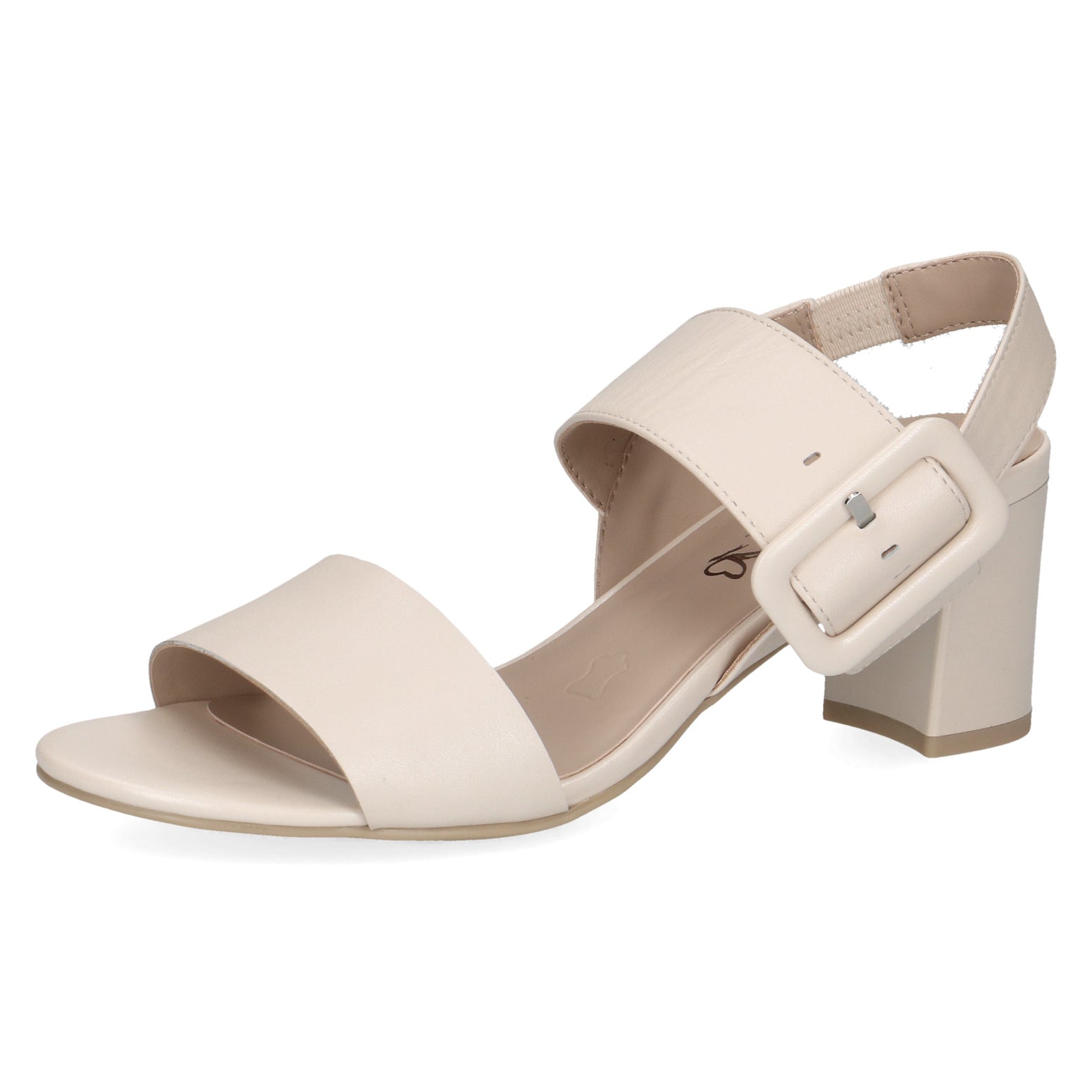 Caprice 9-28306-42 140 Ladies Cream Pearl Leather Touch Fastening Sandals-elevate your sole