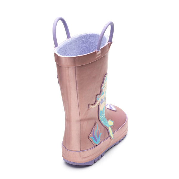 Chipmunk Margot Mermaid Pink Metallic Wellies-elevate your sole