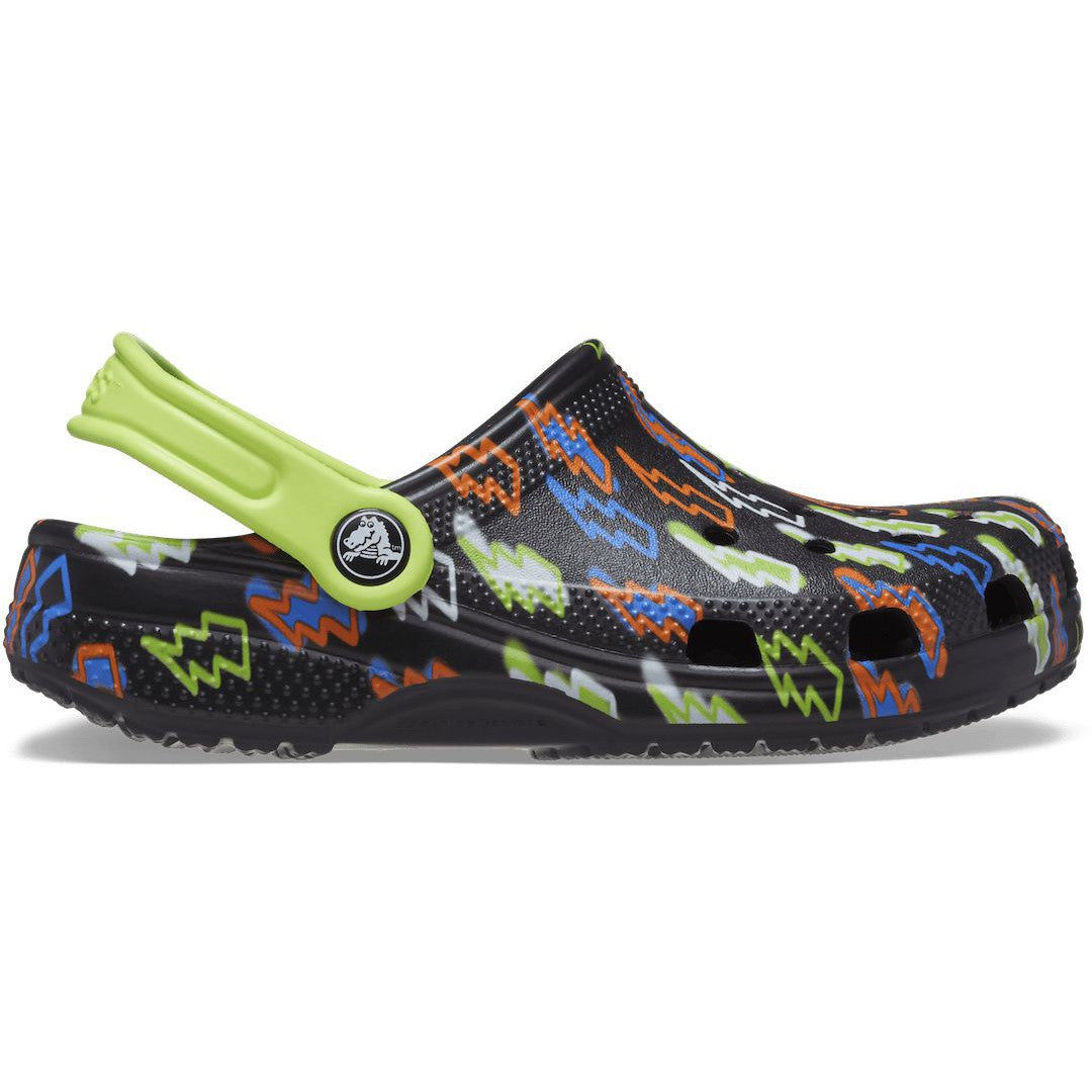 Crocs Classic Lightning Bolt T 208309-001 Kids Black Clogs-elevate your sole