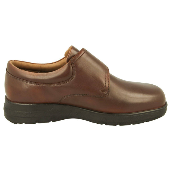 DB Shoes Benny 89212B Mens Brown Leather Touch Fastening Shoes-elevate your sole