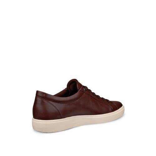 ECCO Soft 7 Classic Sneaker 218613 01474 Ladies Chocolate Leather Lace Up Shoes-elevate your sole