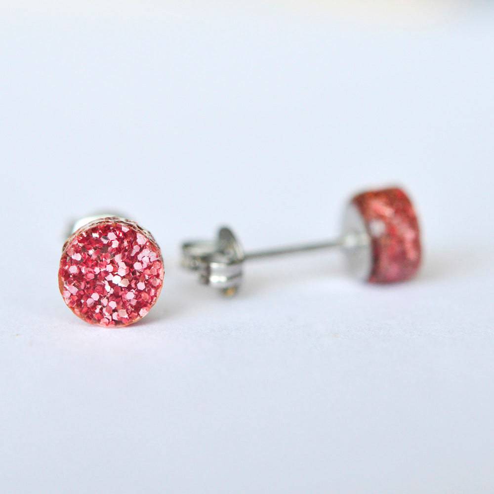 Esoteric London Mini Glitter Dot Stud Earrings-elevate your sole