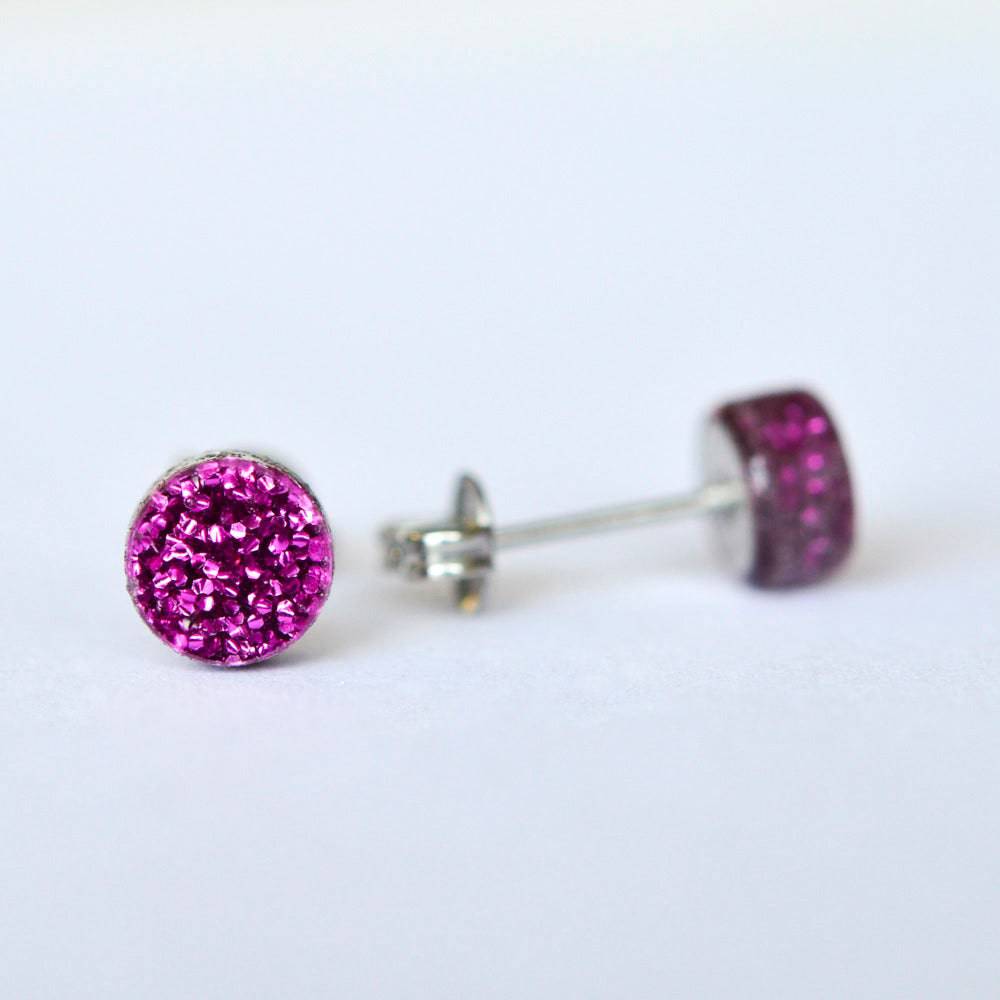 Esoteric London Mini Glitter Dot Stud Earrings-elevate your sole