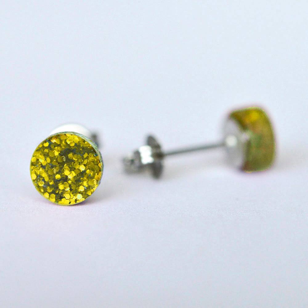 Esoteric London Mini Glitter Dot Stud Earrings-elevate your sole