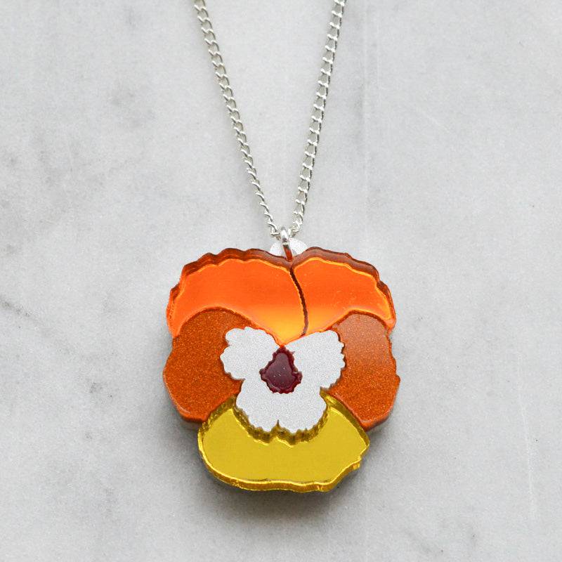 Esoteric London Textured Pansy Mini Necklace-elevate your sole