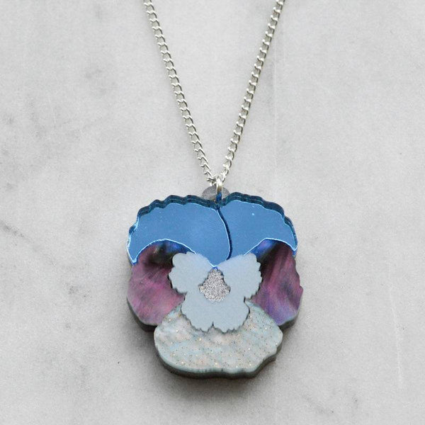 Esoteric London Textured Pansy Mini Necklace-elevate your sole