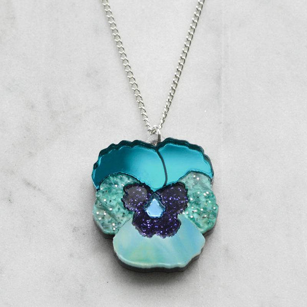 Esoteric London Textured Pansy Mini Necklace-elevate your sole