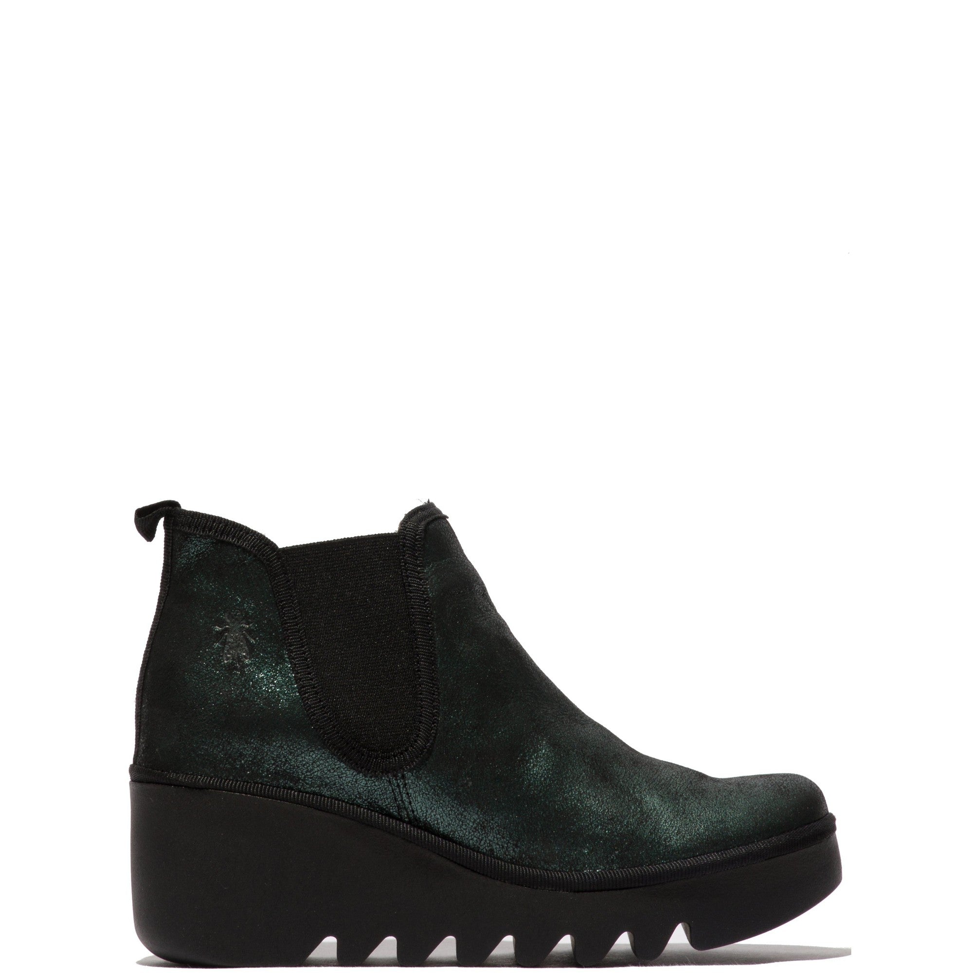 Fly Byne349 Ladies Anya Green Leather Pull On Ankle Boots-elevate your sole