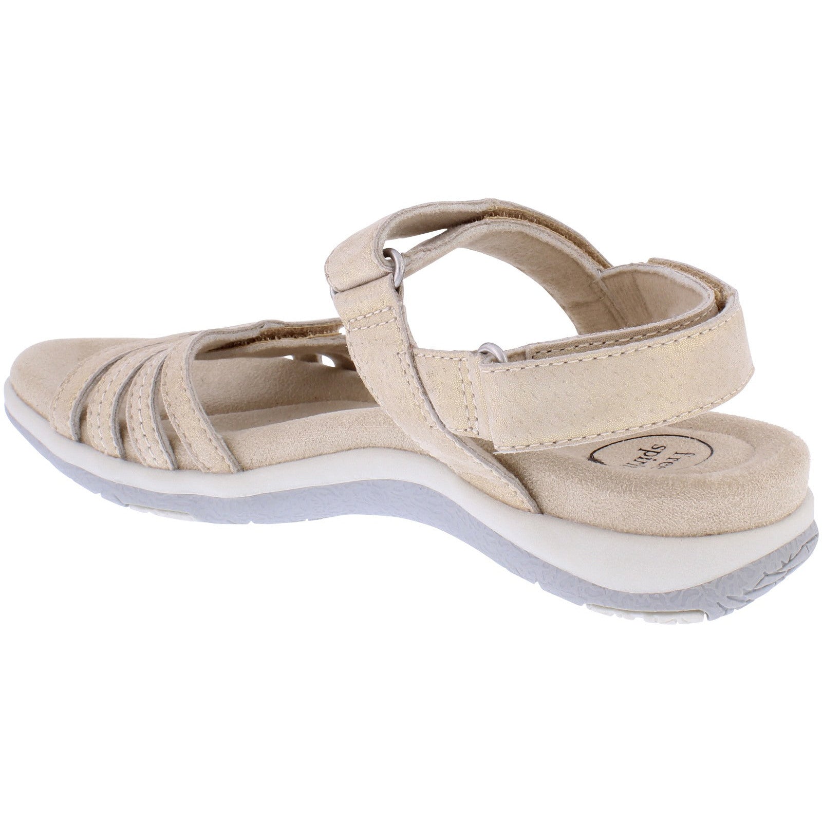 Free Spirit 41146 Maddy Ladies Champagne Leather Arch Support Touch Fastening Sandals-elevate your sole