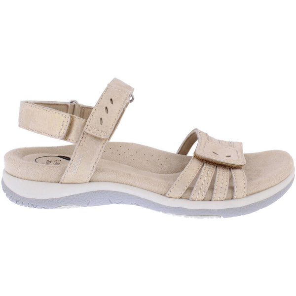 Free Spirit 41146 Maddy Ladies Champagne Leather Arch Support Touch Fastening Sandals-elevate your sole