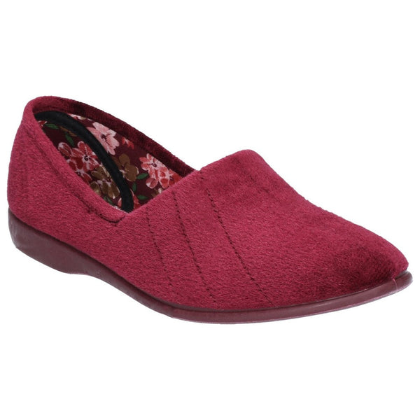 GBS Audrey Ladies Burgundy Red Slippers-elevate your sole