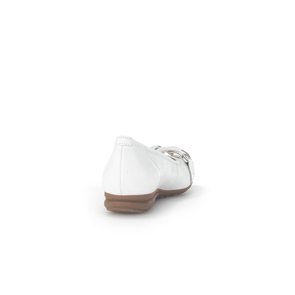 Gabor 42.625.50 Sabia Ladies White Leather Slip On Shoes-elevate your sole