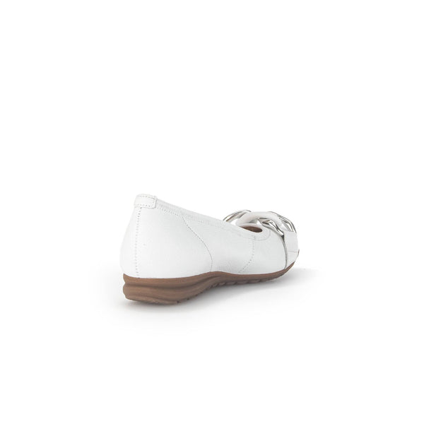 Gabor 42.625.50 Sabia Ladies White Leather Slip On Shoes-elevate your sole