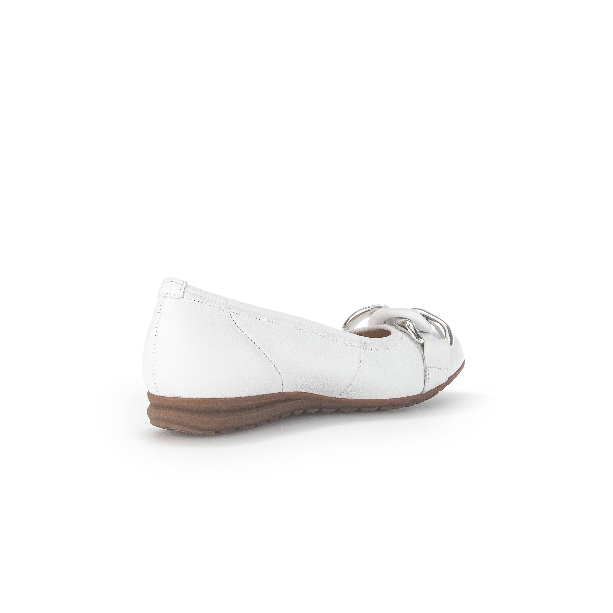 Gabor 42.625.50 Sabia Ladies White Leather Slip On Shoes-elevate your sole