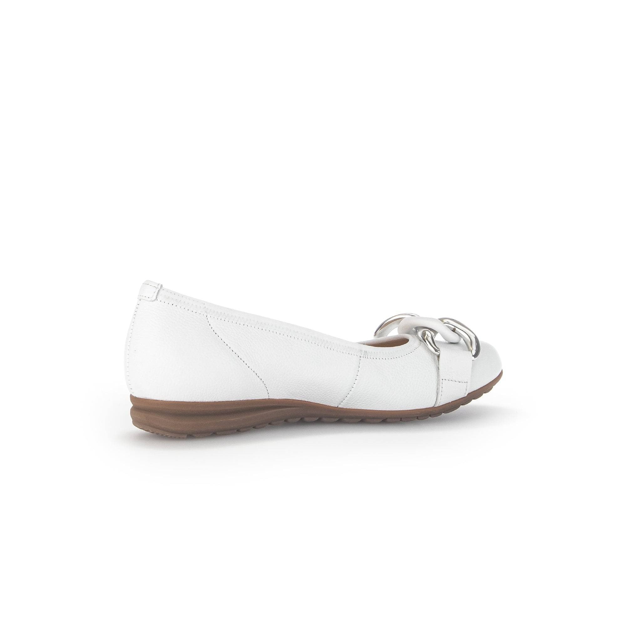 Gabor 42.625.50 Sabia Ladies White Leather Slip On Shoes-elevate your sole