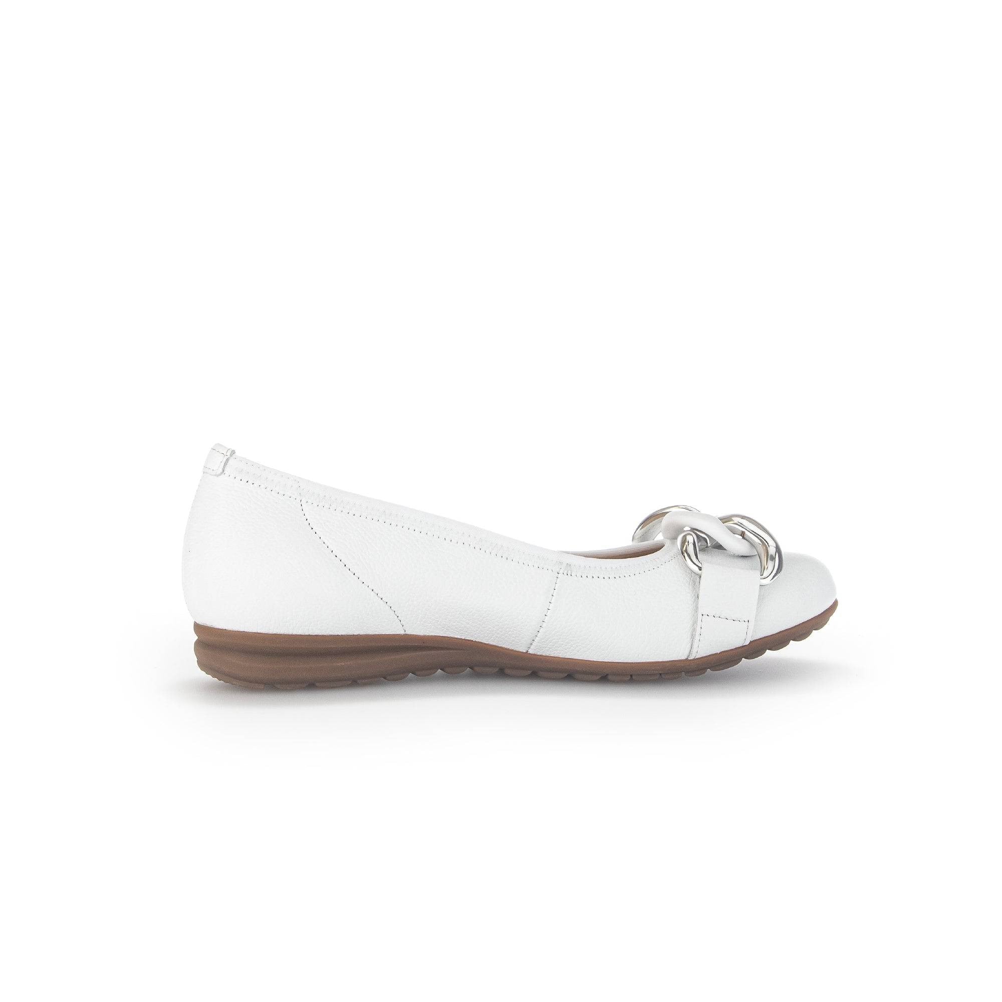 Gabor 42.625.50 Sabia Ladies White Leather Slip On Shoes-elevate your sole