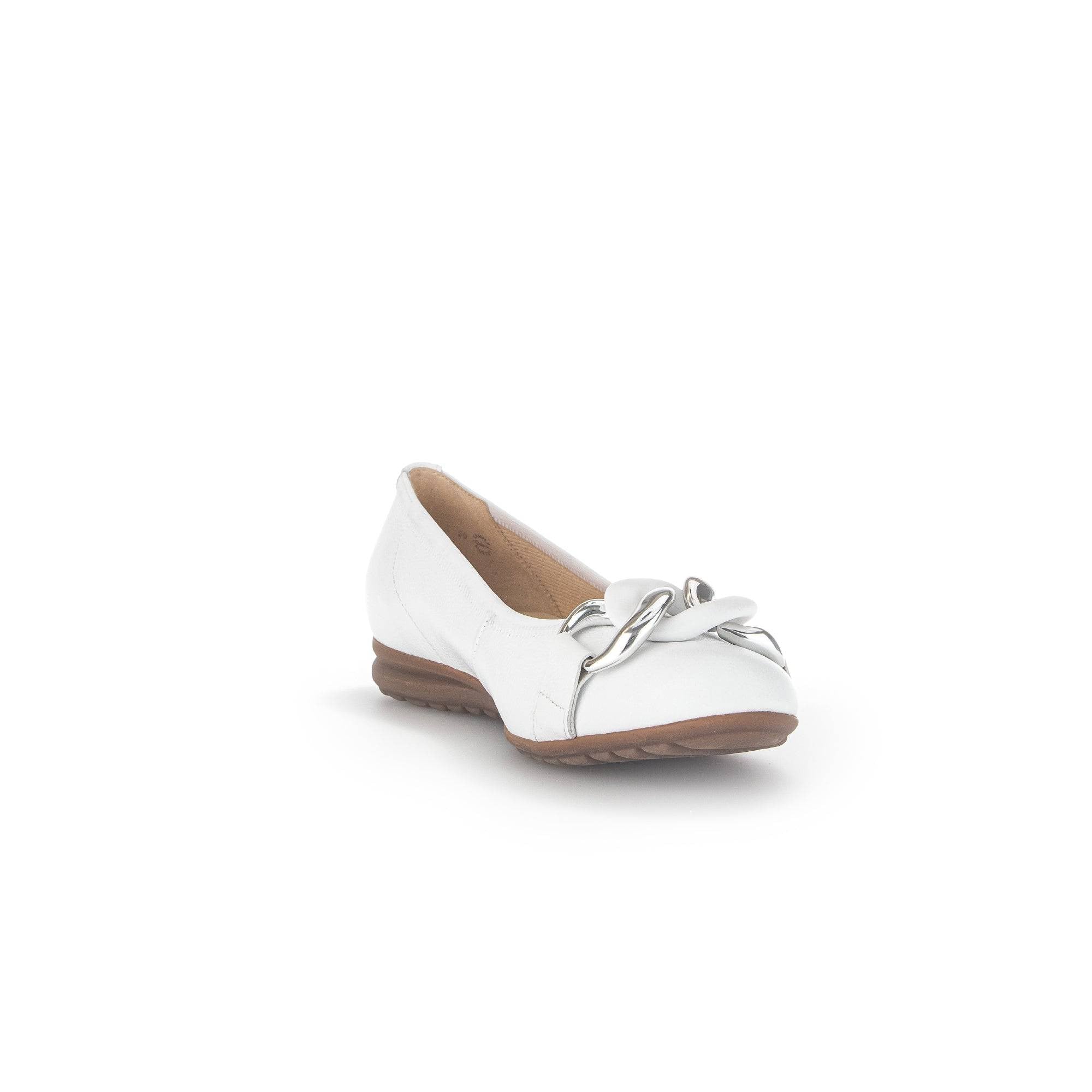 Gabor 42.625.50 Sabia Ladies White Leather Slip On Shoes-elevate your sole