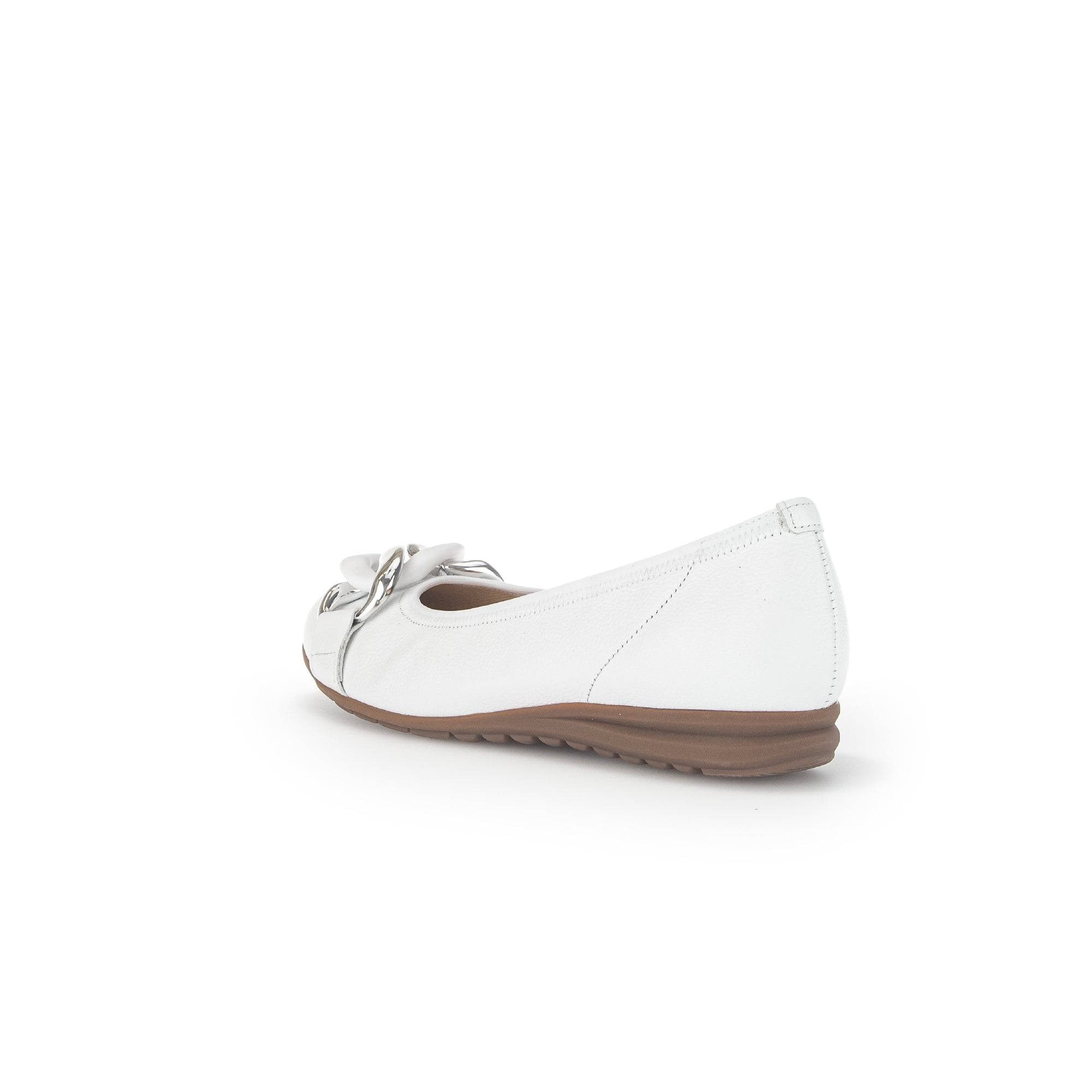 Gabor 42.625.50 Sabia Ladies White Leather Slip On Shoes-elevate your sole