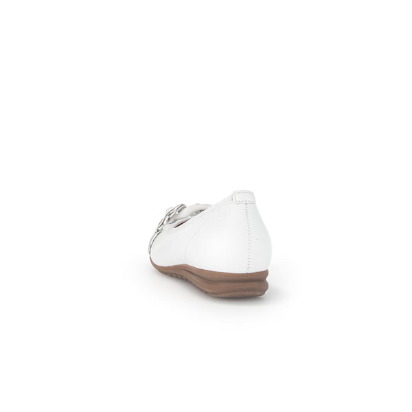 Gabor 42.625.50 Sabia Ladies White Leather Slip On Shoes-elevate your sole