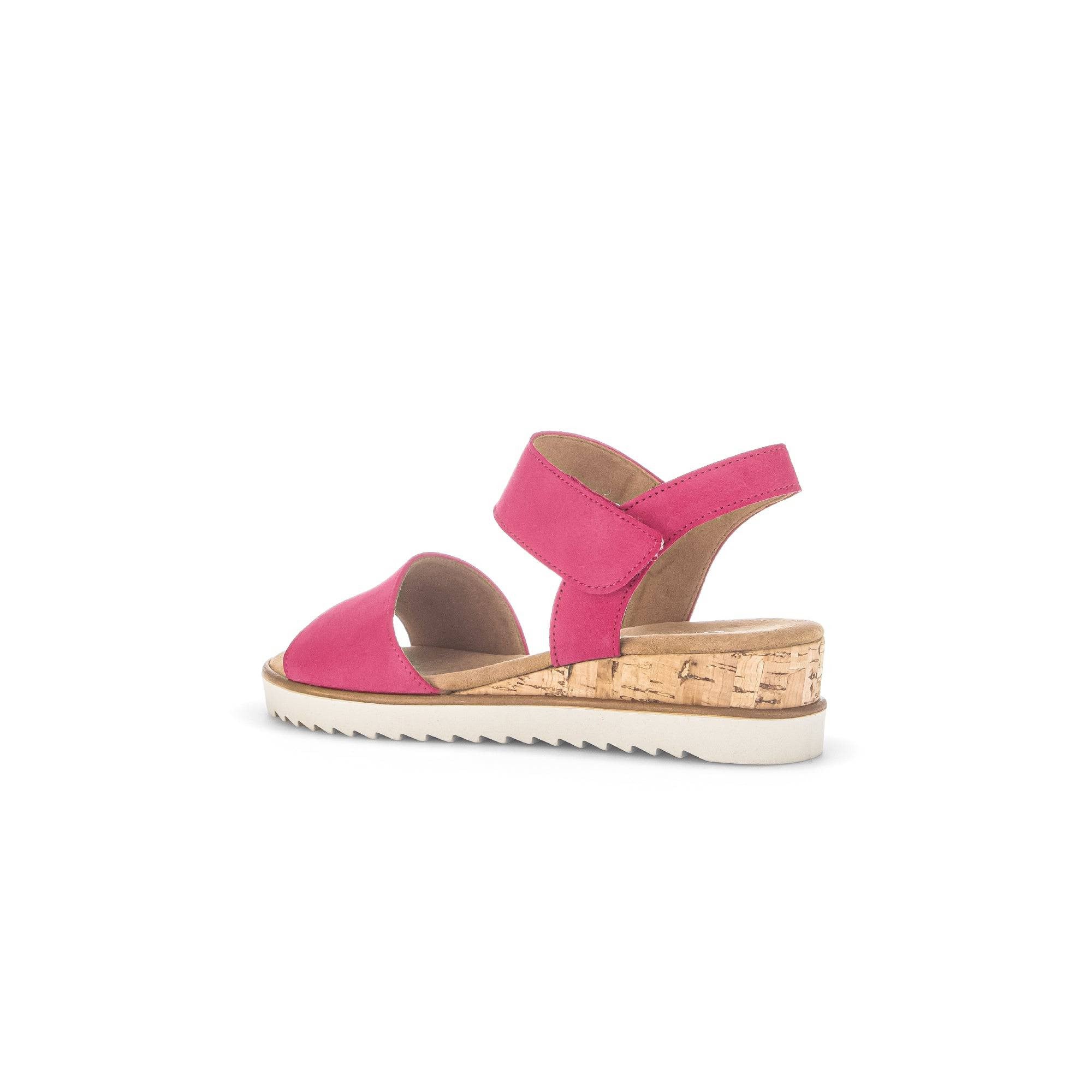 Gabor 42.750.21 Raynor Ladies Pink Suede Touch Fastening Sandals-elevate your sole