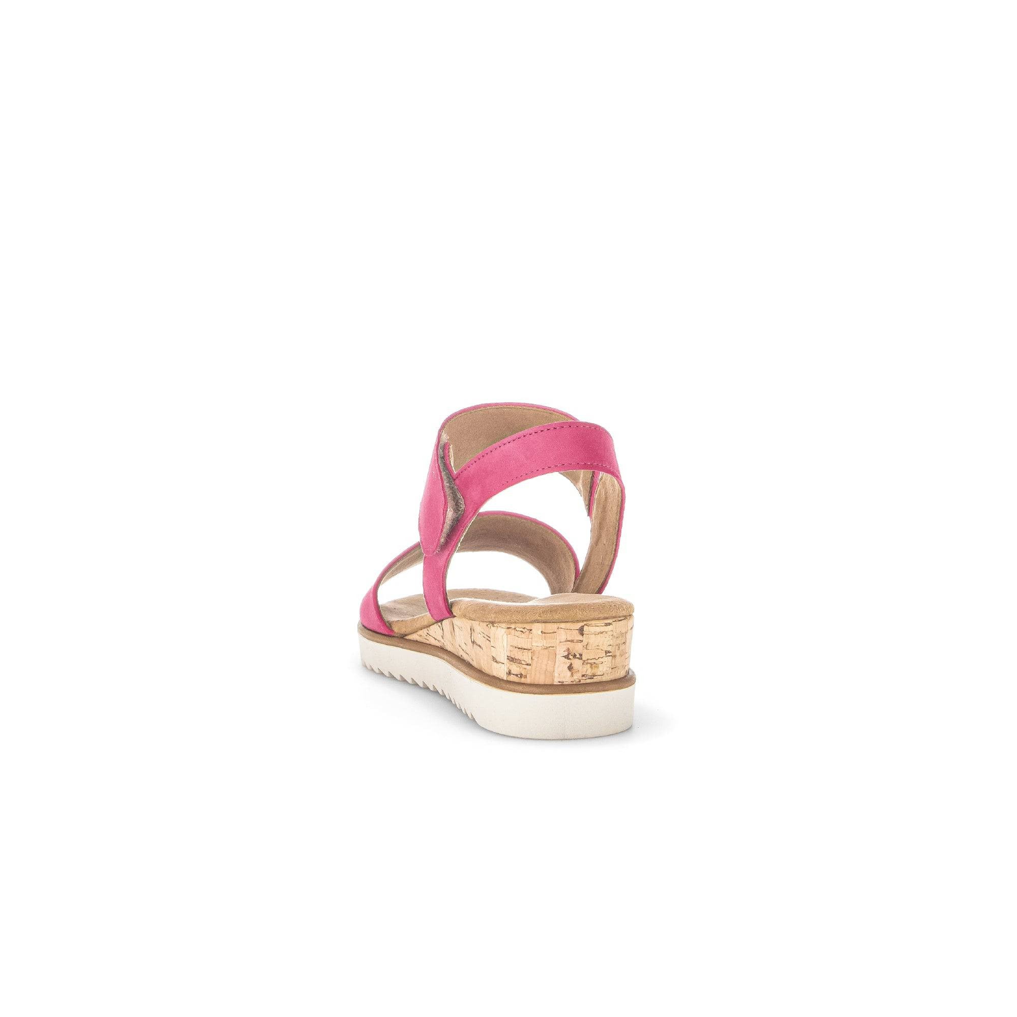 Gabor 42.750.21 Raynor Ladies Pink Suede Touch Fastening Sandals-elevate your sole