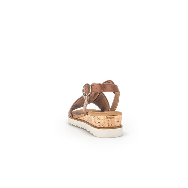 Gabor 42.751.53 Rich Ladies Peanut Leather Buckle Sandals-elevate your sole