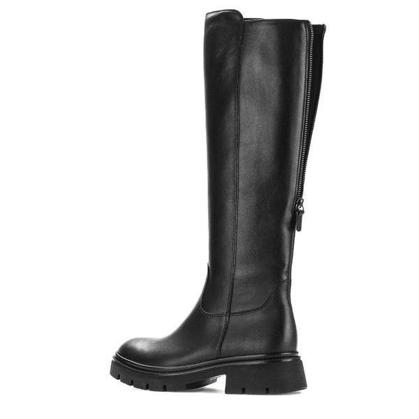 Back zip knee high boots best sale