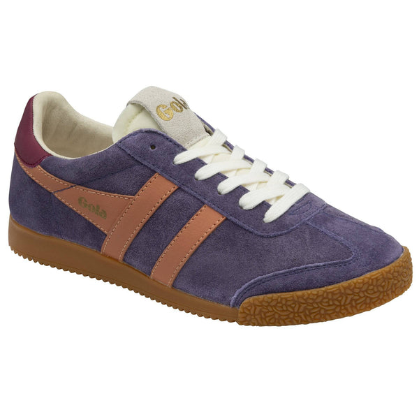 Gola Elan Ladies Plum/Terracotta/Cerise Suede Lace Up Trainers-elevate your sole