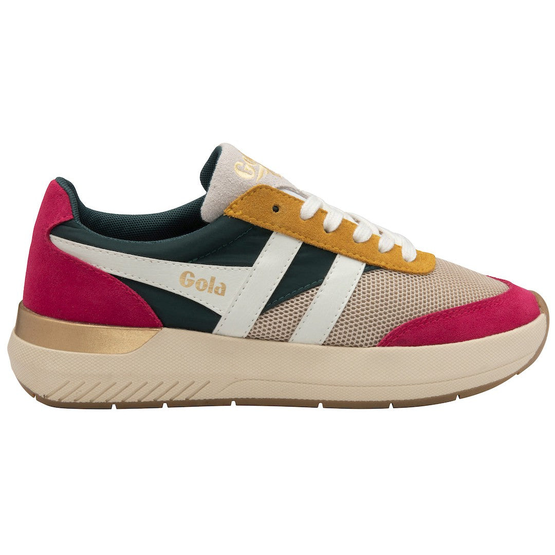 Gola Raven Ladies Wheat Leather & Textile Lace Up Trainers-elevate your sole