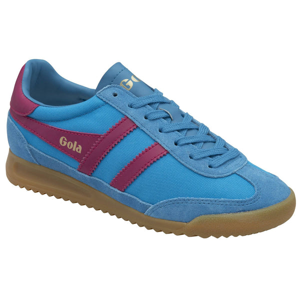 Gola Tornado Ladies Santorini/Fuchsia Suede Lace Up Trainers-elevate your sole