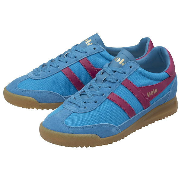 Gola Tornado Ladies Santorini/Fuchsia Suede Lace Up Trainers-elevate your sole